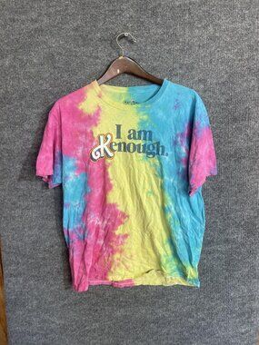 Hot Topic Barbie I Am Kenough Shirt Mens Large Multicolor Tie Dye Tee Movie